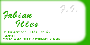 fabian illes business card