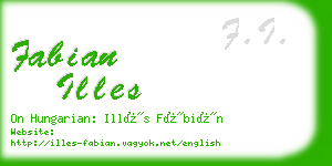 fabian illes business card